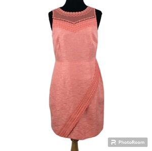 Katherine Kelly peach lace Dress Size 14